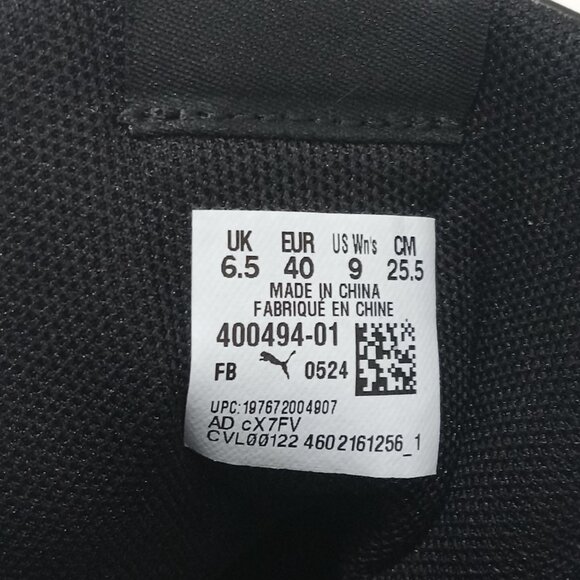 Puma Black White Platform High Top Sneaker Women's Athletic Shoe size 9 - Picture 9 of 9